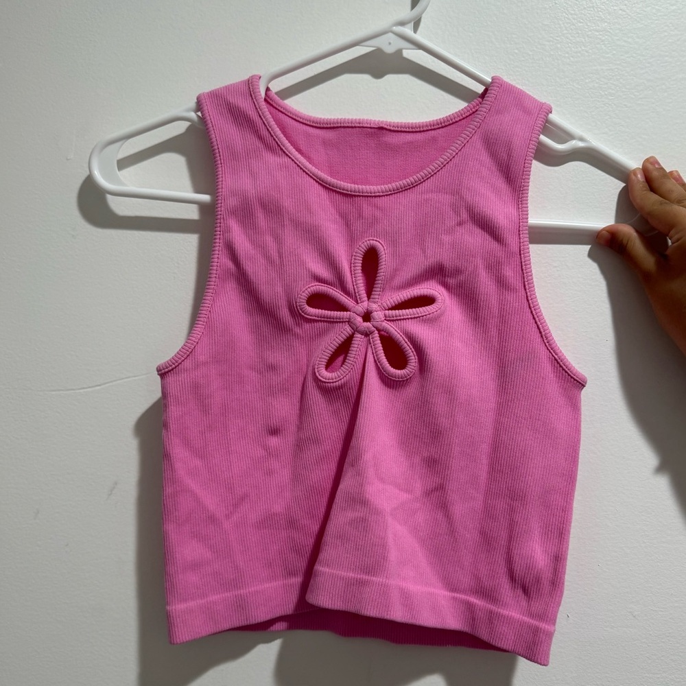Pink flower shirt